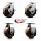 Service Caster 5'' High Temp Phenolic Caster Set with Bronze Bearings 2 Brakes 2 Rigid, 4PK SCC-20S520-PHBZHT-TLB-2-R-2 - alternate 3